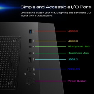 Foto 7 | Foto 7 | Funda De Ordenador Para Videojuegos Atx Mid Tower Gamdias Con Vidrio Templado - Venta Internacional.