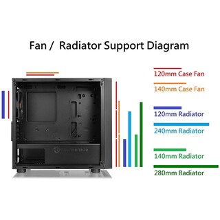 Foto 7 | Foto 7 | Funda Para Ordenador Thermaltake Versa H17 Black Micro Atx - Venta Internacional.