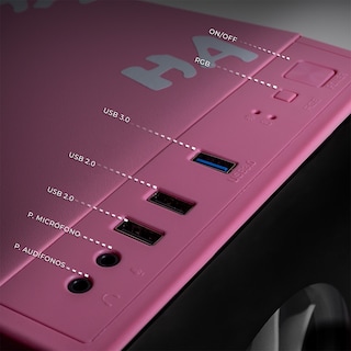 Foto 4 | Foto 4 | Gabinete Xtreme Pc Gaming Lol Jinx Edition Media Torre 4 Fan Rgb Rosa Cxtjilhpk