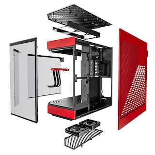 Foto 7 | Foto 7 | Funda Para Juegos De Ordenador Hyte Y60 Modern Aesthetic Red - Venta Internacional.