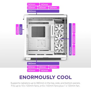 Foto 5 | Foto 5 | Funda Para Videojuegos Para Pc Nzxt H9 Elite De Doble Cámara Atx Mid-tower Blanca - Venta Internacional.