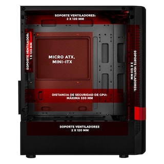 Foto 3 | Foto 3 | Gabinete Xtreme Pc Gaming Venom V3 Edition Mini Torre 3 Fan Rgb Negro Cxtve730bk