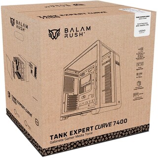 Foto 6 | Foto 6 | Gabinete Gamer Balam Rush Tank Expert Curve 7400 Atx Media Torre 4 Fan Cristal Templado Usb-c Argb Blanco Br-941600