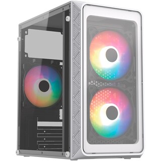 Foto 1 | Foto 1 | Gabinete Acteck Doom Pro Crystal Gi730 Micro Atx Mini Torre 3 Fan Fuente 600w Cristal Templado Blanco Ac-939232