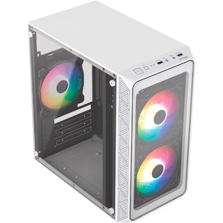 Foto 4 | Foto 4 | Gabinete Acteck Doom Pro Crystal Gi730 Micro Atx Mini Torre 3 Fan Fuente 600w Cristal Templado Blanco Ac-939232