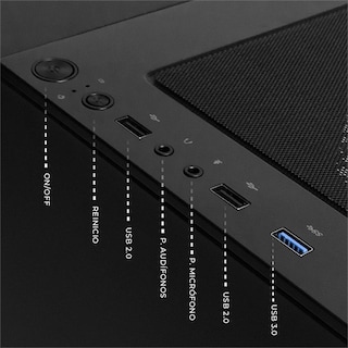 Foto 4 | Foto 4 | Gabinete Xtreme Pc Gaming Sonic Shadow Comic Edition Mini Torre 3 Fan Argb Negro Cxtscaibk