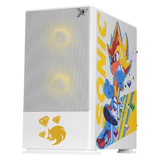 Foto 2 | Foto 2 | Gabinete Xtreme Pc Gaming Sonic Super Sonic Comic Edition Mini Torre 3 Fan Argb Blanco Cxtsuaiwt