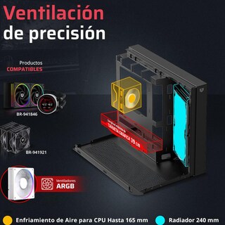 Foto 5 | Foto 5 | Gabinete Gamer Balam Rush Tank Expert Curve 6800 Atx Media Torre 3 Fan Panel Curvo Cristal Templado Usb-c Argb Negro Br-941570