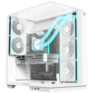 Foto 1 | Foto 1 | Gabinete Gamer Balam Rush Tank Majestic 7600 Atx Media Torre 5 Fan Panel Cristal Templado Usb-c Argb Blanco Br-941501