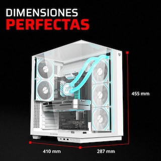 Foto 5 | Foto 5 | Gabinete Gamer Balam Rush Tank Majestic 7600 Atx Media Torre 5 Fan Panel Cristal Templado Usb-c Argb Blanco Br-941501