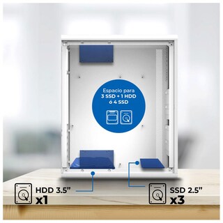Foto 5 | Foto 5 | Gabinete Acteck Essen Pro X Gm767 Atx Media Torre 3 Fan Rgb Cristal Templado Usb-c Mesh Blanco Ac-941716