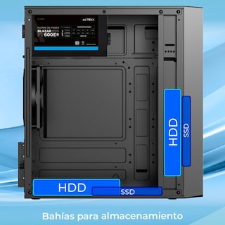 Foto 5 | Foto 5 | Gabinete Acteck Zenith Gi656 Micro Atx Mini Torre Fuente 500w Panel Metalico Usb 3.0 Negro Ac-939263