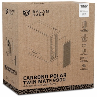 Foto 6 | Foto 6 | Gabinete Gamer Balam Rush Carbono Polar Twin Mate 9900 Atx Media Torre 5 Fan Argb Cristal Templado U