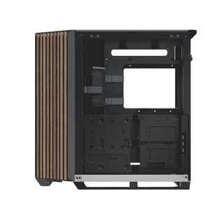 Foto 3 | Foto 3 | Gabinete Mid Tower Atx Apnx V con Panel de Madera Negro