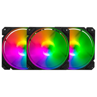 Foto 1 | Foto 1 | Kit Ventilador Gamer Balam Rush Eolox Blaze EX70K 120mm RGB 1200rpm BR-937962 Negro 3 Unidades