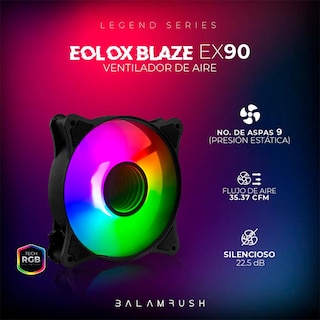 Foto 3 | Foto 3 | Ventilador Gamer Balam Rush Eolox Blaze Ex90 120mm Rgb 1200rpm Br-938020 Color Negro