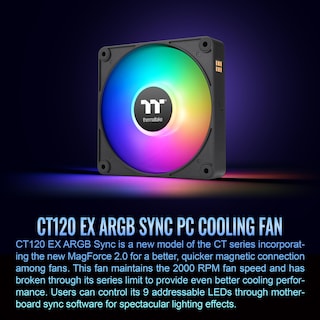 Foto 3 | Foto 3 | Ventilador De Refrigeración Thermaltake Ct120 Ex Argb Sync 120 Mm, Paquete De 3 - Venta Internacional.