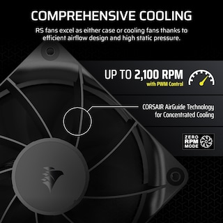 Foto 4 | Foto 4 | Ventilador Corsair RS120 de 120 mm PWM Daisy-Chain Negro de Bajo Ruido - Venta Internacional
