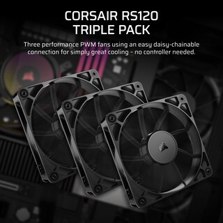 Foto 2 | Foto 2 | Ventilador Corsair RS120 PWM de 120 mm con Cadena Tipo Margarita 3 Piezas - Venta Internacional