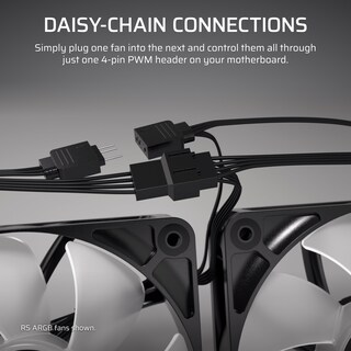Foto 3 | Foto 3 | Ventilador Corsair RS120 PWM de 120 mm con Cadena Tipo Margarita 3 Piezas - Venta Internacional