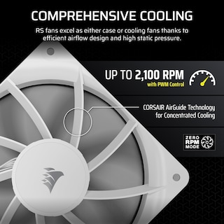 Foto 4 | Foto 4 | Ventilador Corsair RS120 120 mm PWM con Cadena Tipo Margarita Bajo Nivel de Ruido Blanco 3 Piezas - Venta Internacional