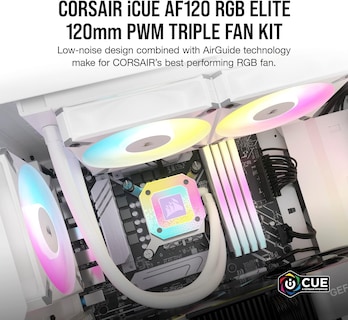 Foto 2 | Foto 2 | Kit De Ventiladores Corsair Icue Af120 Rgb Elite 120 Mm Pwm Triple White - Venta Internacional.