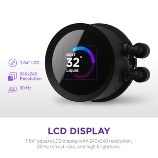 Foto 3 | Foto 3 | Enfriador Líquido Para Cpu Nzxt 280 Mm Aio Con Pantalla Lcd - Negro - Venta Internacional.