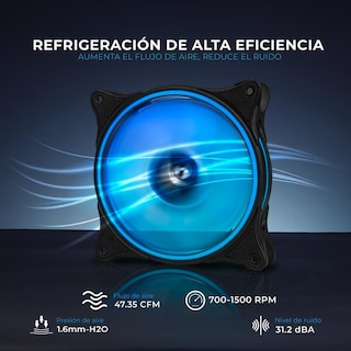 Foto 2 | Foto 2 | Kit 3 Ventiladores Gamer Xtreme Pc Gaming Air Force 120mm Argb 1500rpm Hub 12 Control Negro Cfxtaq120bk
