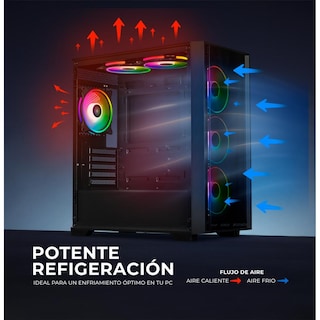 Foto 5 | Foto 5 | Kit 3 Ventiladores Gamer Xtreme Pc Gaming Air Force 120mm Argb 1500rpm Hub 12 Control Negro Cfxtaq120bk