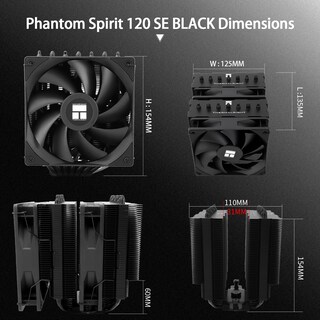 Foto 6 | Foto 6 | Enfriador De Cpu Thermalright Phantom Spirit 120 Se Negro Ps120se - Venta Internacional.