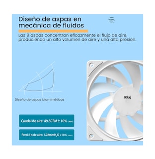 Foto 2 | Foto 2 | Ventilador De Pc 120mm Silencioso Sin Luz Para Pc Blanco