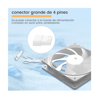 Foto 5 | Foto 5 | Ventilador De Pc 120mm Silencioso Sin Luz Para Pc Blanco