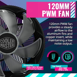 Foto 4 | Foto 4 | Enfriador De Aire Para Cpu Cooler Master I71c Rgb Intel De Perfil Bajo - Venta Internacional.