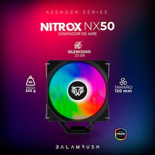 Foto 4 | Foto 4 | Disipador CPU Gamer Balam Rush Nitrox Nx50 120 Mm Argb LGA 1700 Am5 800-1800 Rpm 4-pin Negro Br-937405