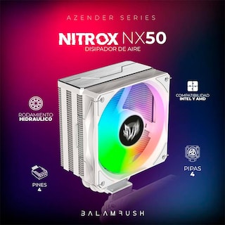 Foto 3 | Foto 3 | Disipador CPU Gamer Balam Rush Nitrox Nx50 120mm Argb Lga 1700 Am5 800-1800 Rpm 4-pin Blanco Br-937917