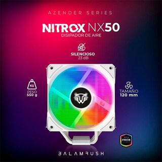 Foto 4 | Foto 4 | Disipador CPU Gamer Balam Rush Nitrox Nx50 120mm Argb Lga 1700 Am5 800-1800 Rpm 4-pin Blanco Br-937917