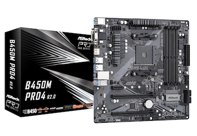 Foto 1 | Foto 1 | Placa Madre Asrock B450M Pro4 R2.0 con Conector AM4/ AMD B450 - Venta Internacional