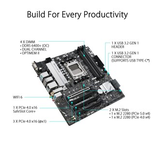 Foto 3 | Foto 3 | Placa Madre Asus Prime B650m-a Ax Ii Amd B650 Am5 Ryzen - Venta Internacional.