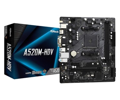 Foto 1 | Foto 1 | Placa Base Asrock A520m-hdv Para Amd Ryzen Con Memoria De 32 Gb - Venta Internacional.