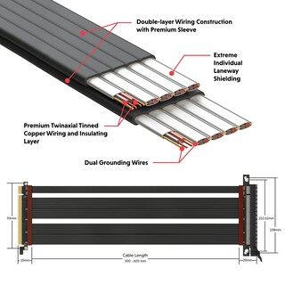 Foto 3 | Foto 3 | Cable Elevador Linkup Extreme4+ Pcie 4.0 X16 Para Rtx4090 Rx6950xt - Venta Internacional.