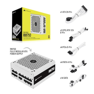 Foto 7 | Foto 7 | Fuente de Alimentación Corsair RM Series 750w 80 Plus Gold White - Venta Internacional
