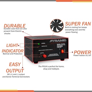 Foto 3 | Foto 3 | Fuente De Alimentación De Sobremesa Pyramid Ps14kx 12a 13.8v Dc 115v Ac 270w - Venta Internacional.