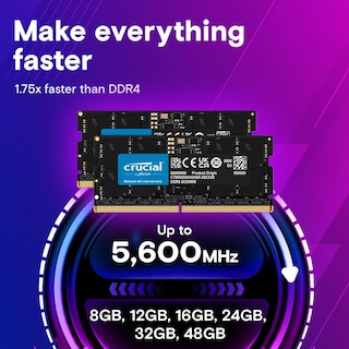 Foto 3 | Foto 3 | Kit De Memoria Ram Crucial Para Portátil Ddr5 Cl40 De 32 Gb (2 X 16 Gb) De 4800 Mhz - Venta Internacional.