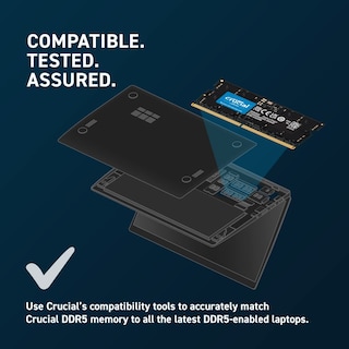 Foto 5 | Foto 5 | Ram Crucial, 16 Gb, Ddr5, 4800 Mhz, Cl40, 1,1 V, Sodimm De 262 Pines - Venta Internacional.