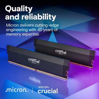 Foto 6 | Foto 6 | Kit Ddr5 Ram Crucial Pro De 64 Gb (2 X 32 Gb) Cl40 De 6000 Mhz, Color Negro - Venta Internacional.