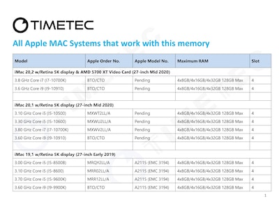 Foto 7 | Foto 7 | Memorias RAM Timetec de 32 GB 2 Piezas para iMac-Venta Internacional
