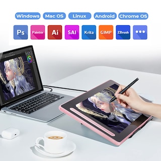 Foto 5 | Foto 5 | Expositor Para Bolígrafo De Dibujo Xp-pen Artist 16 2nd 15.4'', Rosa - Venta Internacional.