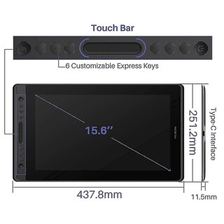 Foto 4 | Foto 4 | Tableta De Dibujo Huion Kamvas Pro 16 De 15,6 Pulgadas Con Pantalla - Venta Internacional.