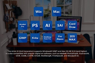 Foto 5 | Foto 5 | Tableta De Dibujo Xp-pen Artist 22 2nd De 21,5 Pulgadas Con Lápiz Capacitivo - Venta Internacional.