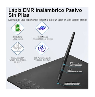 Foto 3 | Foto 3 | Tableta Digitalizadora 10*6 Pulgadas Para Dibujar Negro